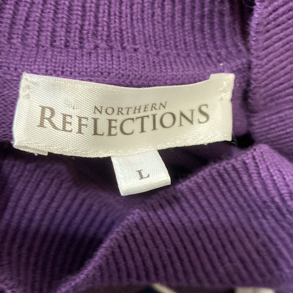 Vintage Northern Reflections Purple Cotton Sweater - Picture 8 of 10